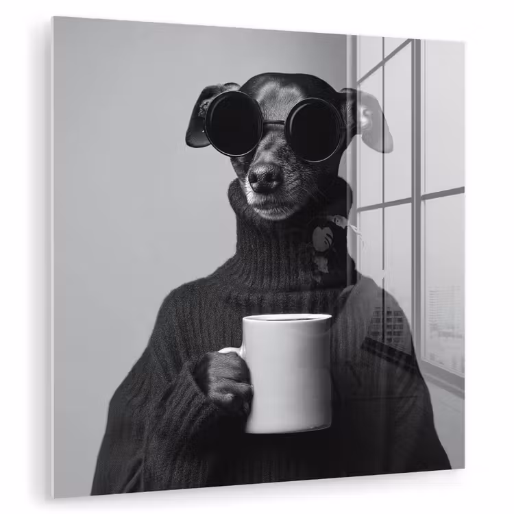 Coltrui - Hond - Bril - Mok plexiglas 5mm klein -zzzproduct_nieuw