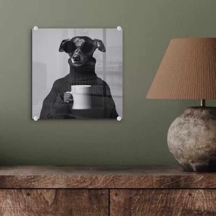 Coltrui - Hond - Bril - Mok plexiglas 5mm klein -sfeer3