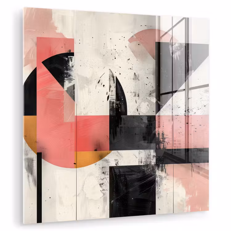 Roze - Abstract - Aesthetic - Modern - Vormen plexiglas 5mm klein -zzzproduct_nieuw