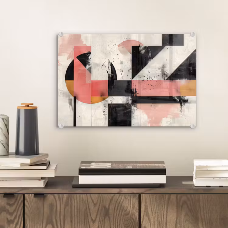 Roze - Abstract - Aesthetic - Modern - Vormen plexiglas 5mm klein -sfeer1