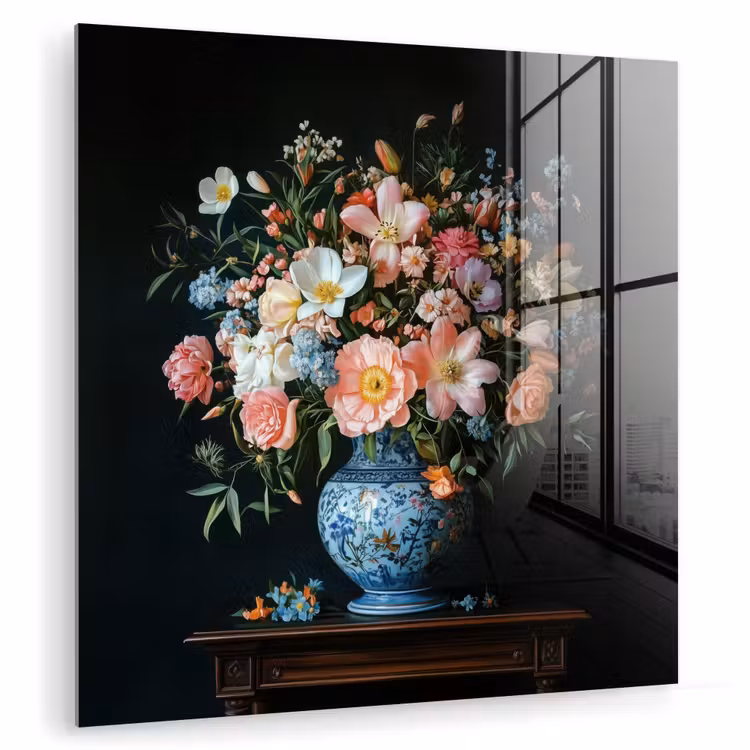 Roze - Bloemen - Vaas - Kleuren plexiglas 5mm klein -zzzproduct_nieuw