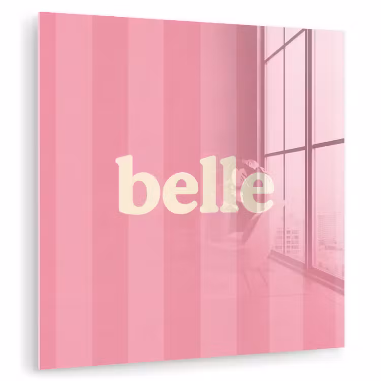 Roze - Gestreept - Belle plexiglas 5mm klein -zzzproduct_nieuw