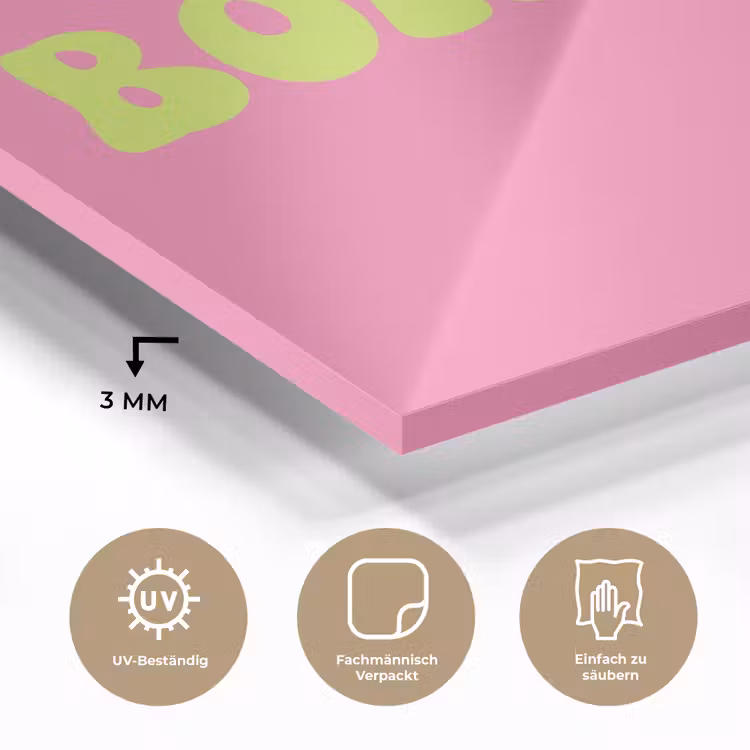 Roze - Groene bonjour - Organisch plexiglas 5mm klein -wsfeer2_DE