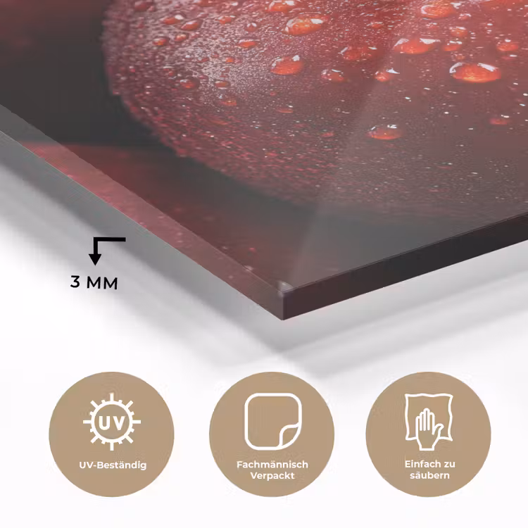 Rood - Appels - Fruit plexiglas 5mm klein -wsfeer2_DE