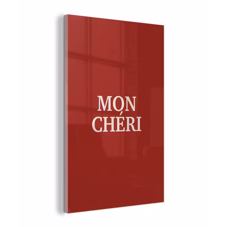 Rood - Frans - Quotes plexiglas 5mm klein -z3d