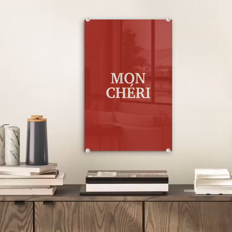 Rood - Frans - Quotes plexiglas 5mm klein -sfeer1