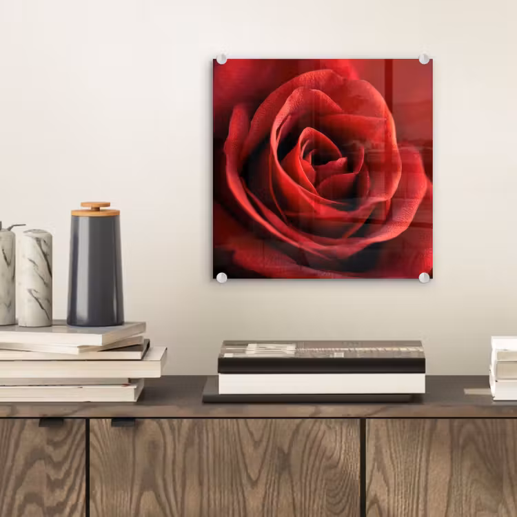 Rood - Roos - Romantisch plexiglas 5mm klein -sfeer1
