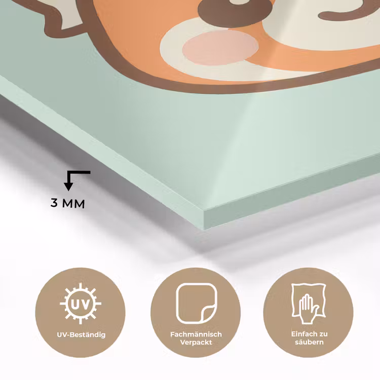 Rode panda - Groen - Cartoon plexiglas 5mm klein -wsfeer2_DE