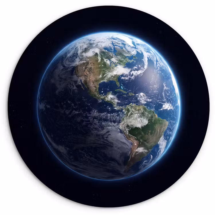 Glasbild Rund - Erde – Weltraum – Kosmos - Aarde - Ruimte - Kosmos Wandcirkel plexiglas klein