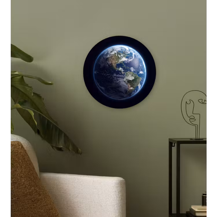 Glasbild Rund - Erde – Weltraum – Kosmos - Aarde - Ruimte - Kosmos Wandcirkel plexiglas klein