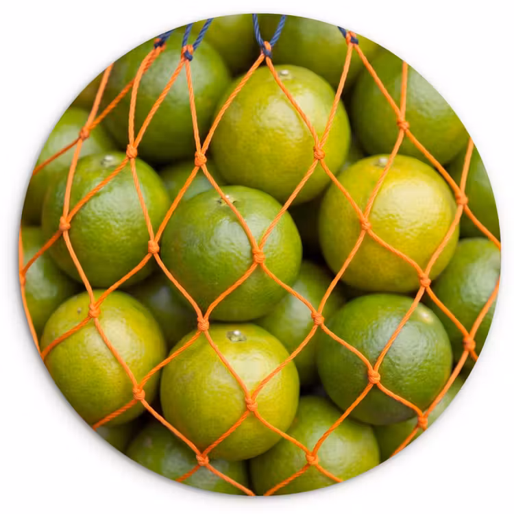 Glasbild Rund - Essen – Netz – Grün – Markt - Eten - Net - Groen - Markt Wandcirkel plexiglas klein