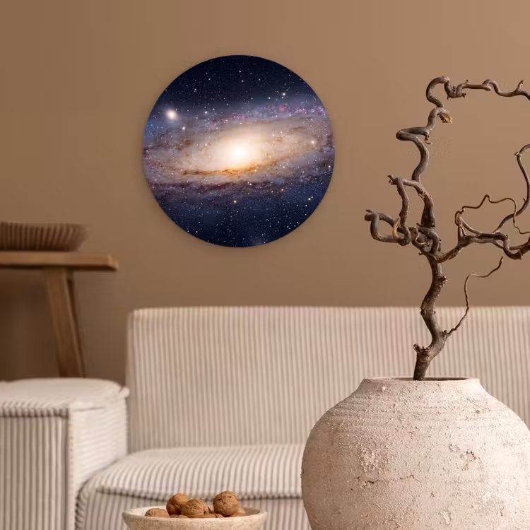 Glasbild Rund - Galaxie – Weltraum – Kosmos - Sterrenstelsel - Ruimte - Kosmos Wandcirkel plexiglas klein