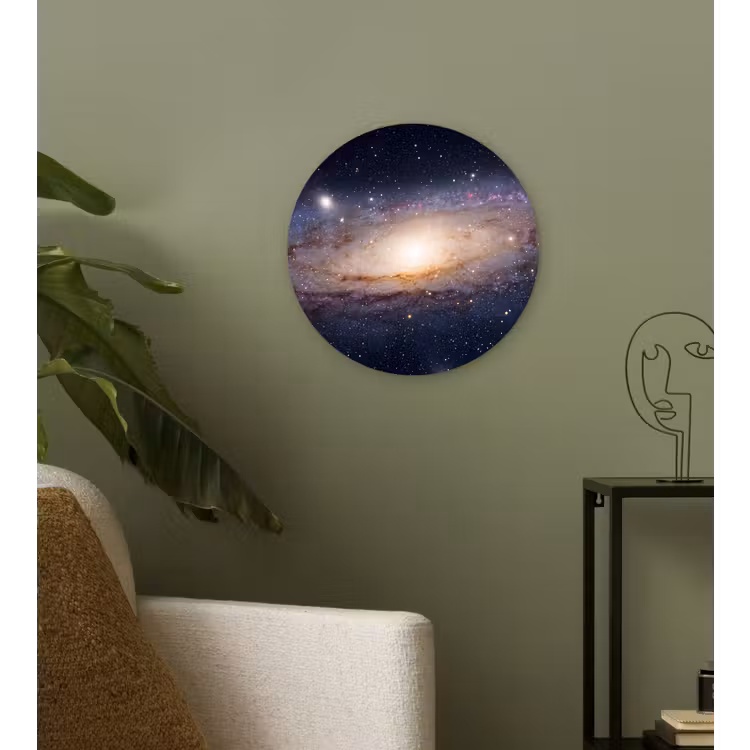 Glasbild Rund - Galaxie – Weltraum – Kosmos - Sterrenstelsel - Ruimte - Kosmos Wandcirkel plexiglas klein
