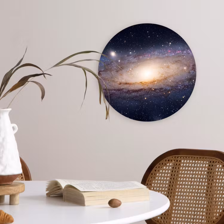 Glasbild Rund - Galaxie – Weltraum – Kosmos - Sterrenstelsel - Ruimte - Kosmos Wandcirkel plexiglas klein