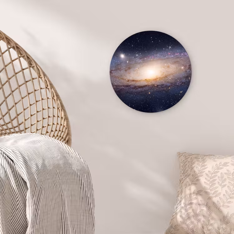 Glasbild Rund - Galaxie – Weltraum – Kosmos - Sterrenstelsel - Ruimte - Kosmos Wandcirkel plexiglas klein