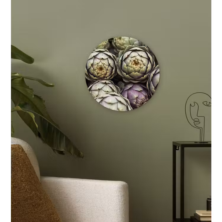 Glasbild Rund - Gemüse – Frisch – Essen - Groenten - Vers - Eten Wandcirkel plexiglas klein