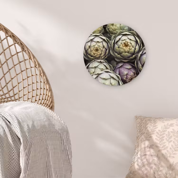 Glasbild Rund - Gemüse – Frisch – Essen - Groenten - Vers - Eten Wandcirkel plexiglas klein