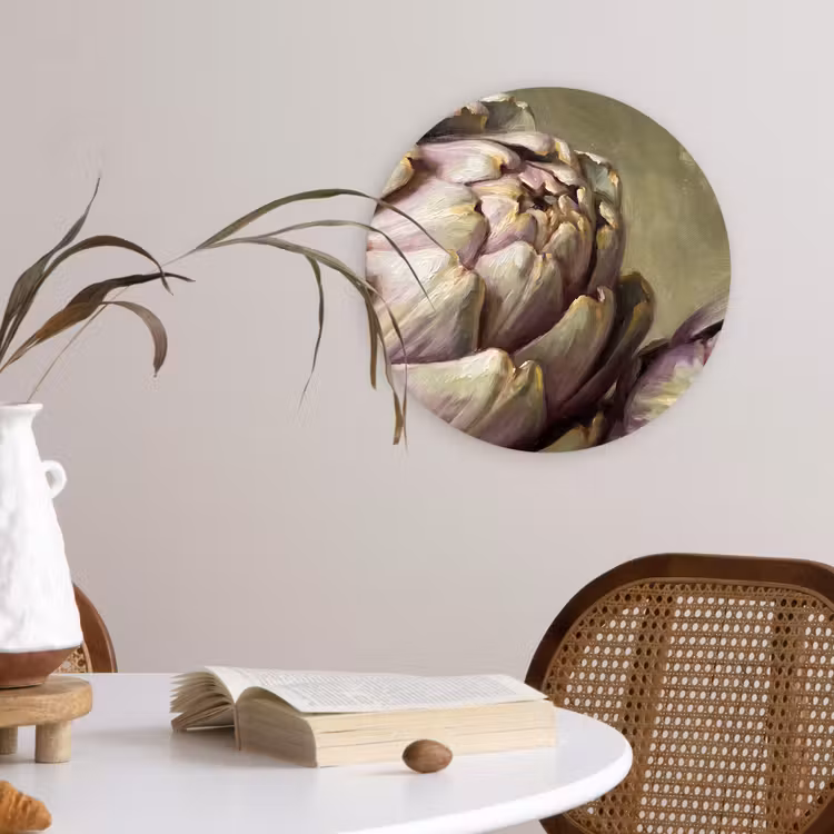 Glasbild Rund - Gemüse – Stillleben – Gemälde - Groente - Stilleven - Schilderij Wandcirkel plexiglas klein