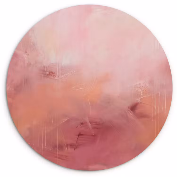 Glasbild Rund - Kunst – Fließend – Pastell – Abstrakt - Kunst - Vloeiend - Pastel - Abstract Wandcirkel plexiglas klein
