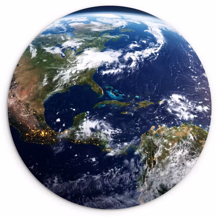 Glasbild Rund - Planet – Weltraum – Kosmos - Planeet - Ruimte - Kosmos Wandcirkel plexiglas klein