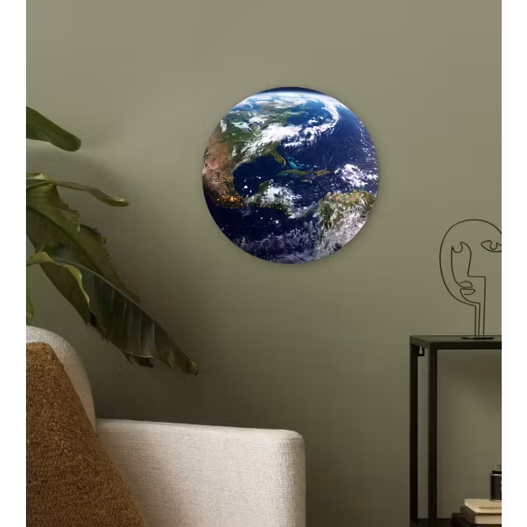 Glasbild Rund - Planet – Weltraum – Kosmos - Planeet - Ruimte - Kosmos Wandcirkel plexiglas klein