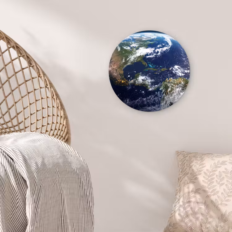 Glasbild Rund - Planet – Weltraum – Kosmos - Planeet - Ruimte - Kosmos Wandcirkel plexiglas klein