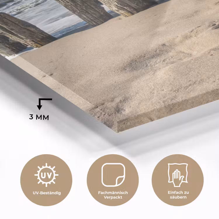 Zand - Strand - Paal - Water - Zomer plexiglas 5mm klein -wsfeer2_DE