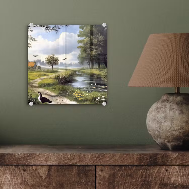 Zandpad - Groen landschap - Water plexiglas 5mm klein -sfeer3