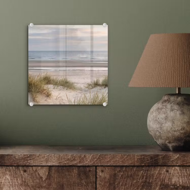 Zandstrand - Bewolkt - Duinen plexiglas 5mm klein -sfeer3
