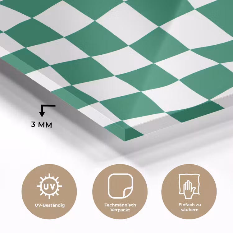Schaakbord - Golvend - Groen plexiglas 5mm klein 11 -wsfeer2_DE