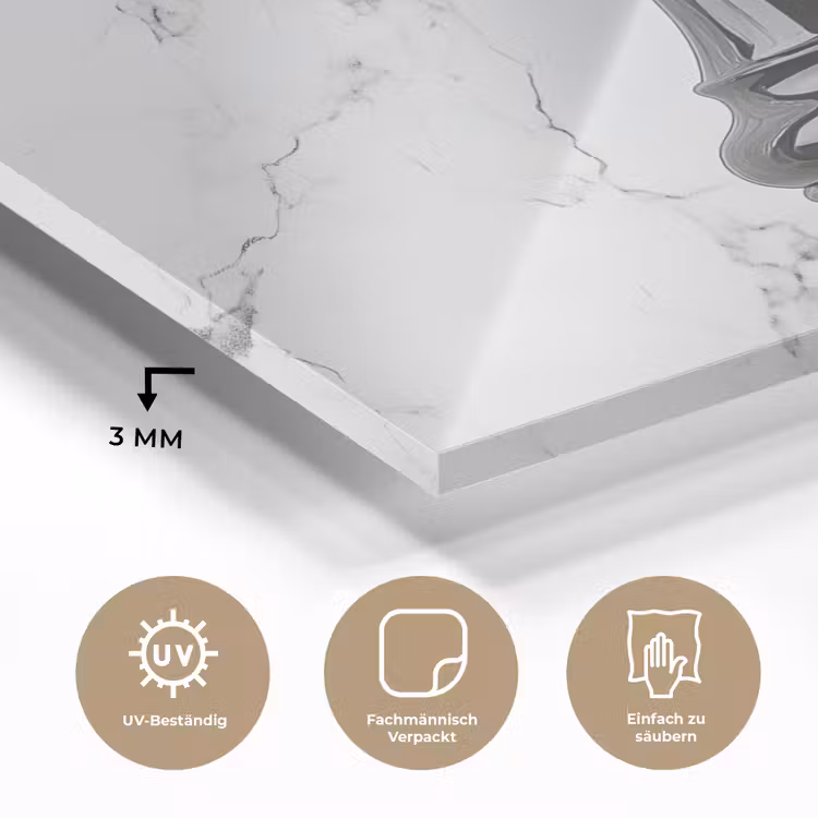 Schaakstuk - Koning - Zwart - Marmer plexiglas 5mm klein -wsfeer2_DE