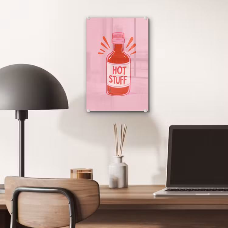 Pittig - Rood - Saus - Grafisch plexiglas 5mm klein -sfeer6