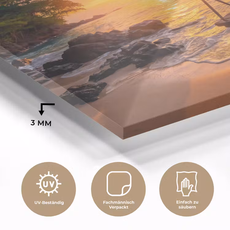 Schommel - Strand - Zonsondergang - Natuur - Oranje plexiglas 5mm klein -wsfeer2_DE