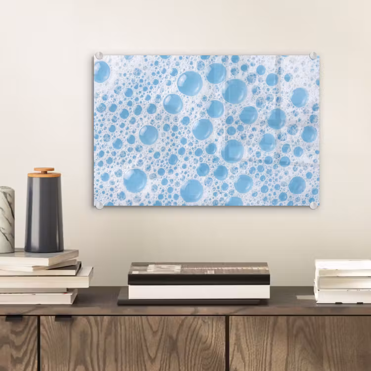 Schuim - Bubbels - Blauw plexiglas 5mm klein -sfeer1