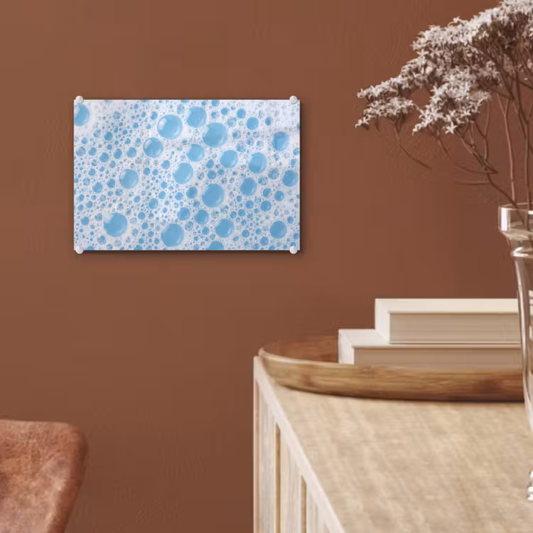 Schuim - Bubbels - Blauw plexiglas 5mm klein -sfeer5