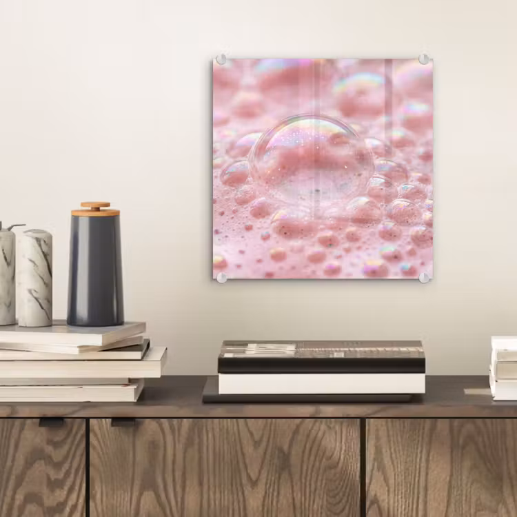Schuim - Structuur - Roze plexiglas 5mm klein -sfeer1