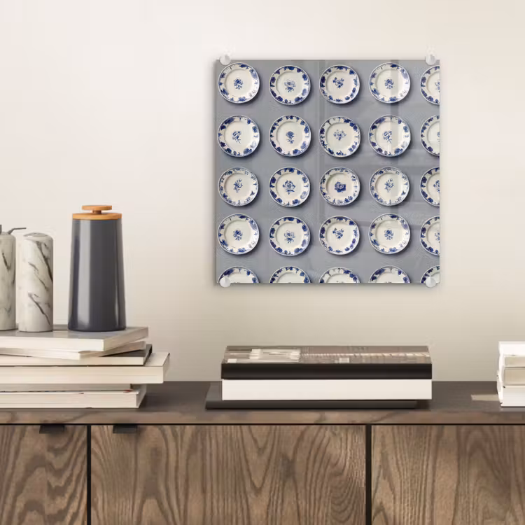 Borden - Bloemen - Blauw - Wit plexiglas 5mm klein 11 -sfeer1