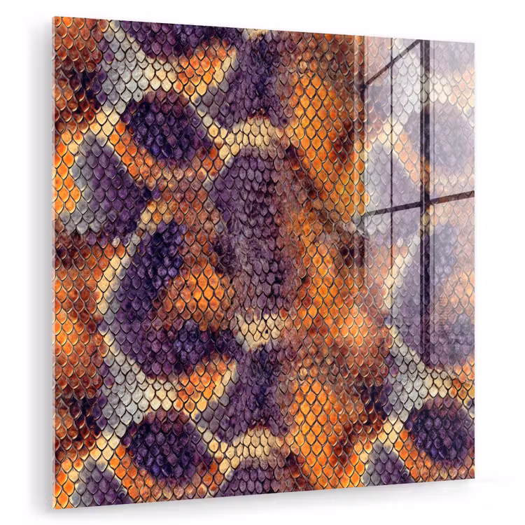 Slang - Kleurrijk - Schubben plexiglas 5mm klein 11 -zzzproduct_nieuw
