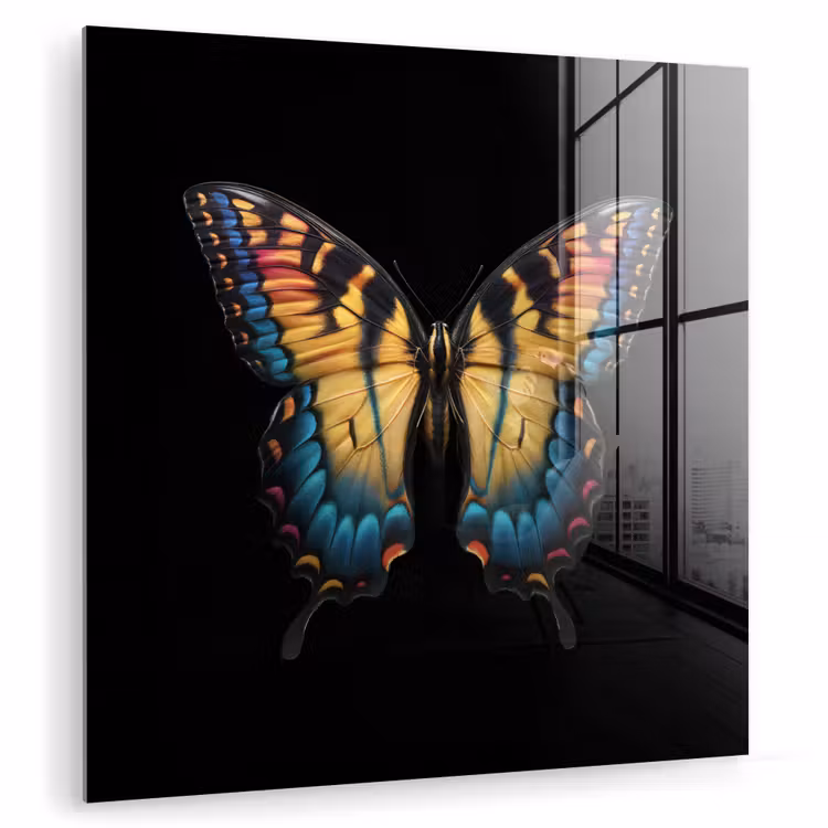 Vlinder - Kleurrijk - Speels plexiglas 5mm klein -zzzproduct_nieuw