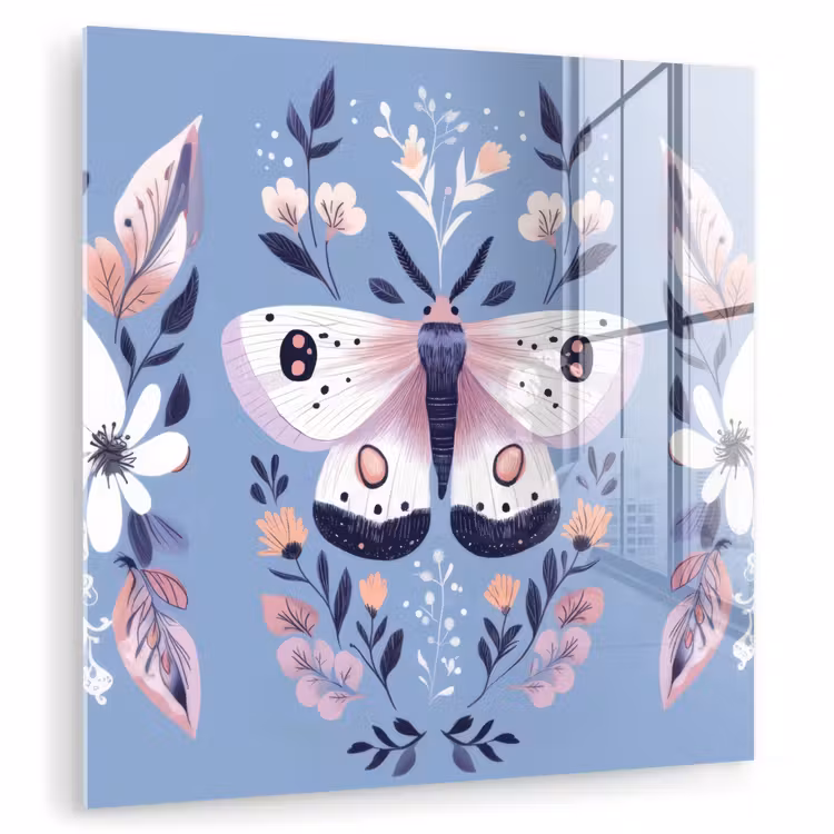 Vlinder - Vleugels - Stippen - Bloemen plexiglas 5mm klein -zzzproduct_nieuw