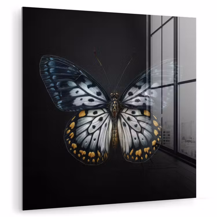 Vlinder - Monochroom - Balans plexiglas 5mm klein -zzzproduct_nieuw
