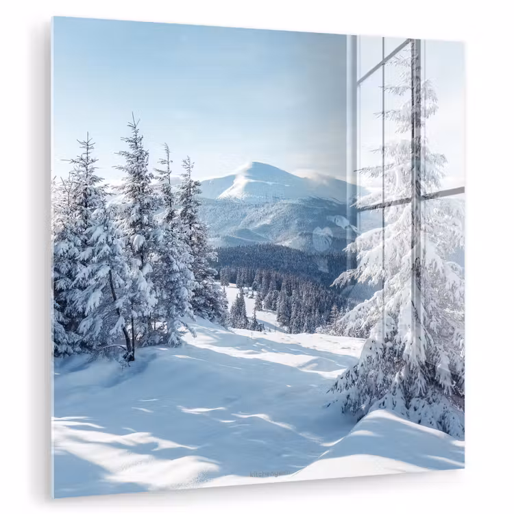 Sneeuw - Winter - Landschap - Bergen plexiglas 5mm klein -zzzproduct_nieuw