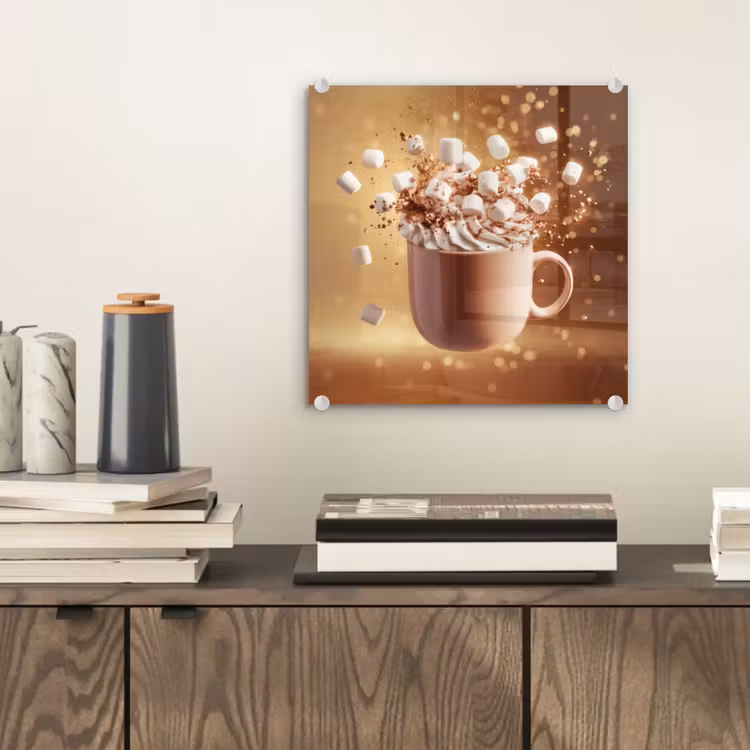 Chocomelk - Drinken - Warm - Bruin plexiglas 5mm klein -sfeer1