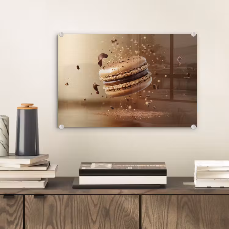 Chocolade - Macarons - Eten - Snoep plexiglas 5mm klein -sfeer1