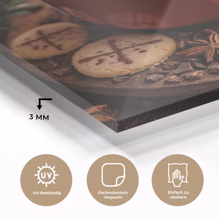Chocolademelk - Mok - Winter - Kerst - Gezelligheid plexiglas 5mm klein -wsfeer2_DE