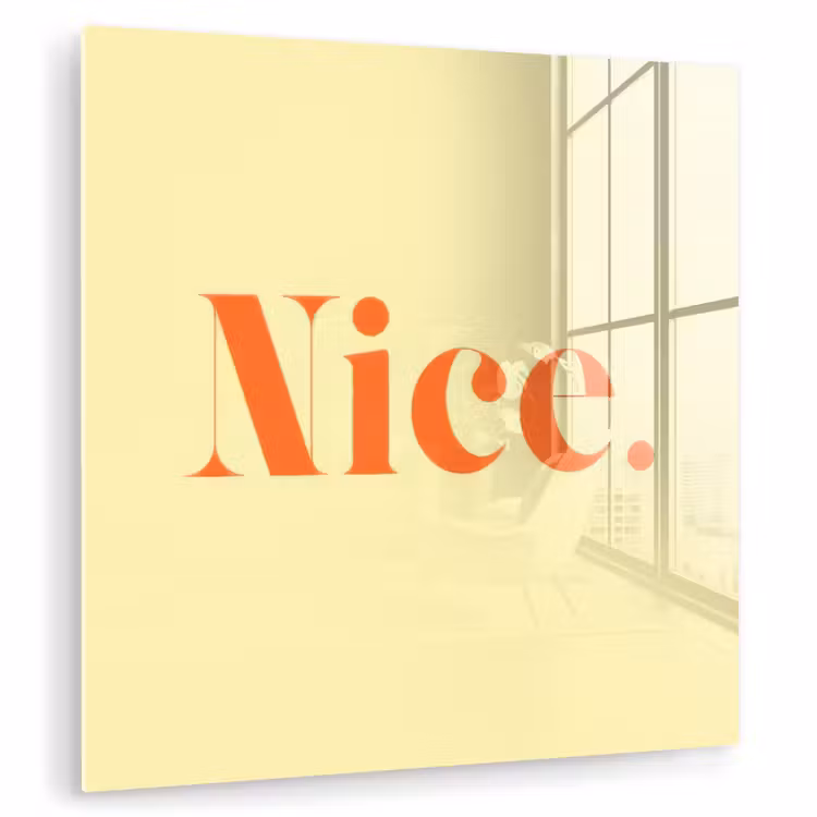 Nice - Oranje - Geel - Minimalistisch plexiglas 5mm klein -zzzproduct_nieuw