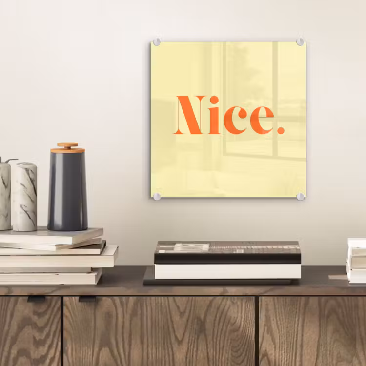 Nice - Oranje - Geel - Minimalistisch plexiglas 5mm klein -sfeer1