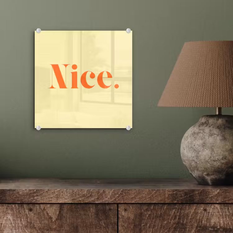 Nice - Oranje - Geel - Minimalistisch plexiglas 5mm klein -sfeer3