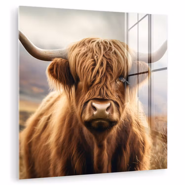 Schotse hooglander - Landschap - Dier plexiglas 5mm klein -zzzproduct_nieuw