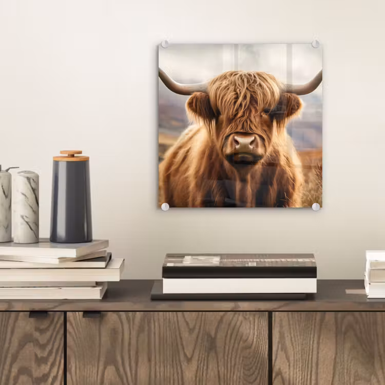 Schotse hooglander - Landschap - Dier plexiglas 5mm klein -sfeer1